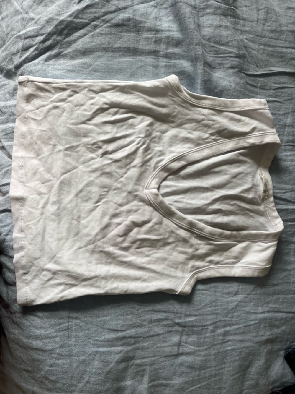 Zara White V Neck Tank Top